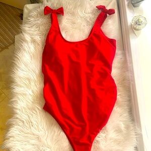 NEW WITH TAGS CHERRY RED 🍒 maternity swim full piece